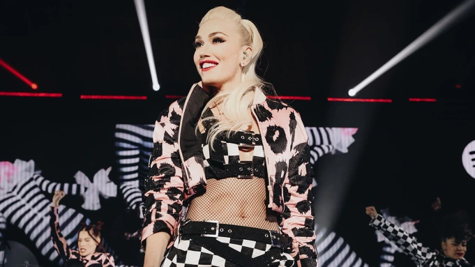  Gwen Stefani performs onstage during Spotify Celebrates Wrapped with “A Totally Normal Party for 2021” on Dec. 14, 2021, in Los Angeles. Rich Fury/Getty Images 